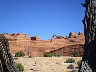 Delicate Arch, far away.