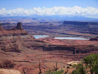Potash evaporation ponds.