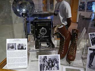 40's camera and ice skates.