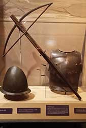 Armor & crossbow.