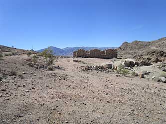 Rock cabin ruins.