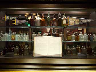 Prohibition-era booze bottles and court docket.