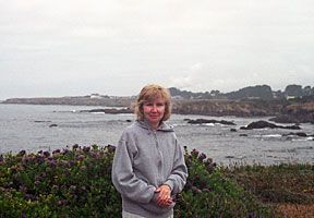 Shivering at the shore.